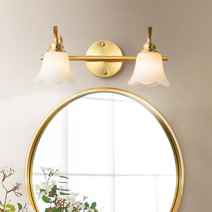Sophie Flower Bathroom Wall Vanity Light Metal and Brass LED Sconce
