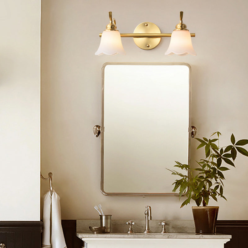 Sophie Flower Bathroom Wall Vanity Light Metal and Brass LED Sconce