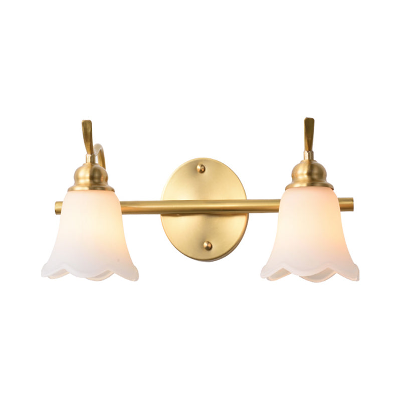 Sophie Flower Bathroom Wall Vanity Light Metal and Brass LED Sconce