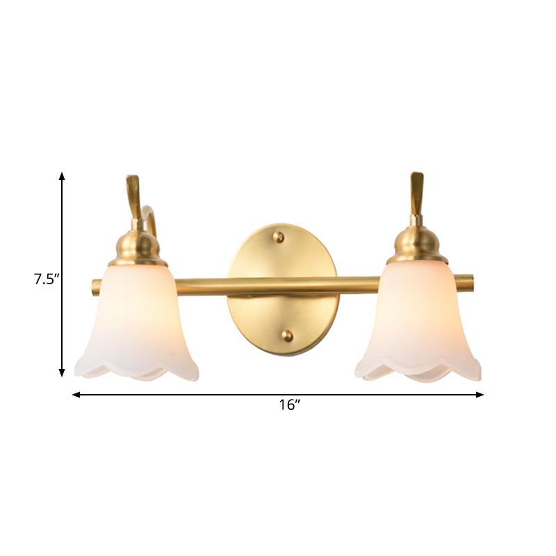 Sophie Flower Bathroom Wall Vanity Light Metal and Brass LED Sconce