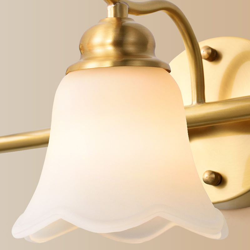 Sophie Flower Bathroom Wall Vanity Light Metal and Brass LED Sconce