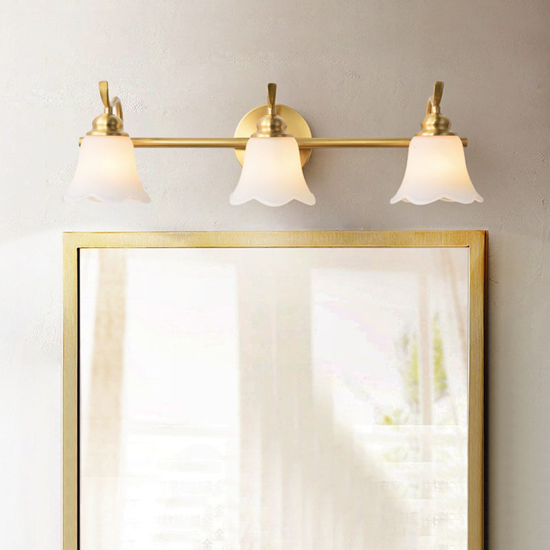 Sophie Flower Bathroom Wall Vanity Light Metal and Brass LED Sconce