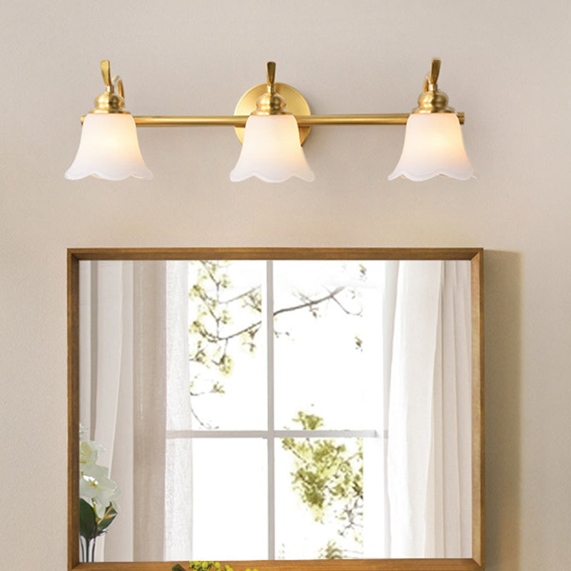 Sophie Flower Bathroom Wall Vanity Light Metal and Brass LED Sconce