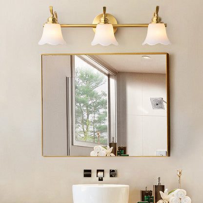 Sophie Flower Bathroom Wall Vanity Light Metal and Brass LED Sconce