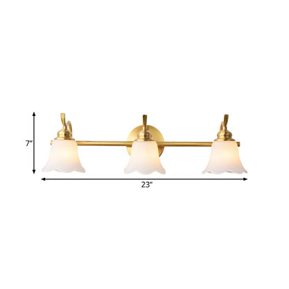 Sophie Flower Bathroom Wall Vanity Light Metal and Brass LED Sconce