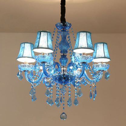Amélie Blue Crystal Candle Pendant Chandelier Modern 6/18 Light