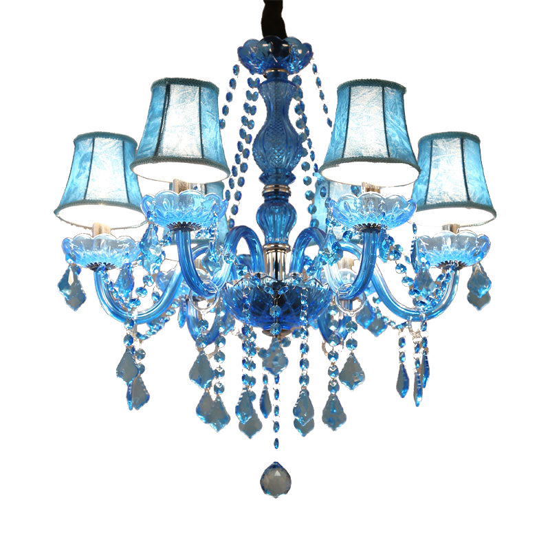 Amélie Blue Crystal Candle Pendant Chandelier Modern 6/18 Light