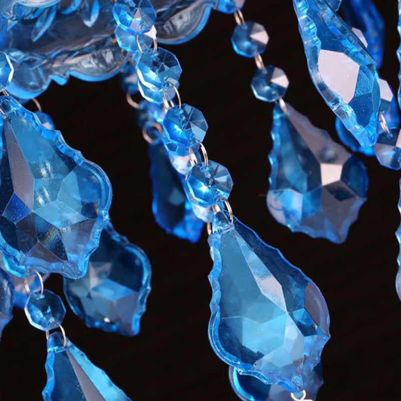Juliette Modern Blue Crystal Candelabra Chandelier 8/18 Lights
