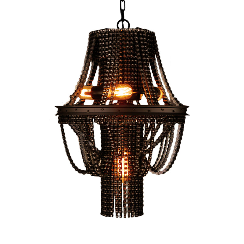 Mathilde Industrial Bike Chain Chandelier