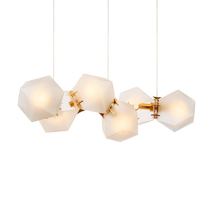 Aurora Geometric Frosted Glass Chandelier