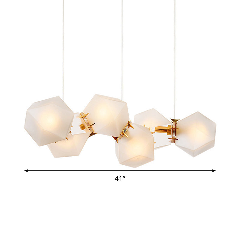 Aurora Geometric Frosted Glass Chandelier