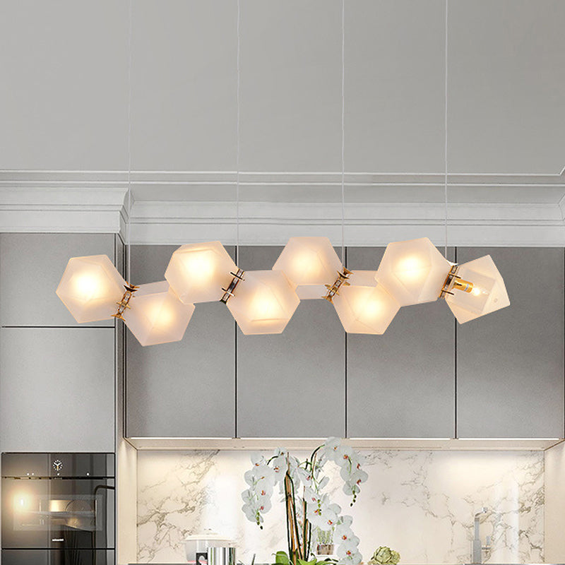 Aurora Geometric Frosted Glass Chandelier
