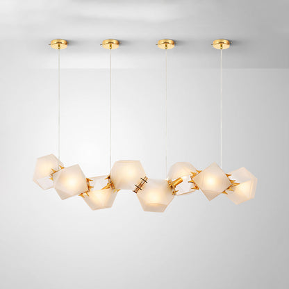 Aurora Geometric Frosted Glass Chandelier