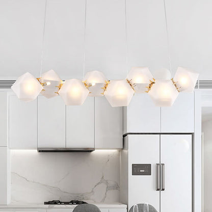 Aurora Geometric Frosted Glass Chandelier