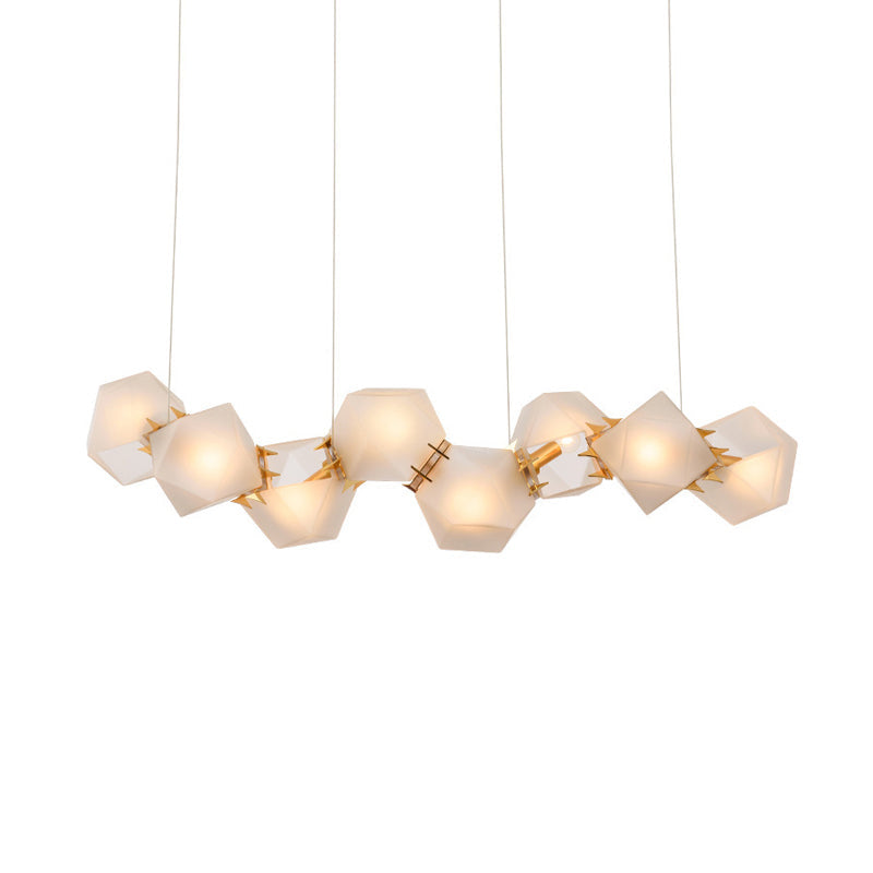 Aurora Geometric Frosted Glass Chandelier