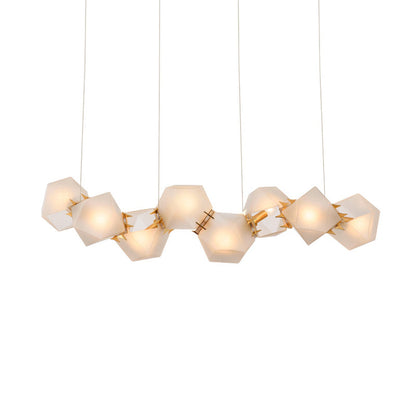Aurora Geometric Frosted Glass Chandelier