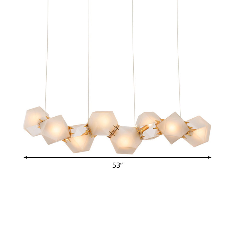 Aurora Geometric Frosted Glass Chandelier