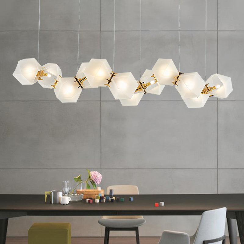 Aurora Geometric Frosted Glass Chandelier