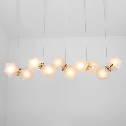 Aurora Geometric Frosted Glass Chandelier