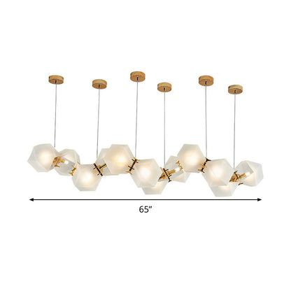Aurora Geometric Frosted Glass Chandelier