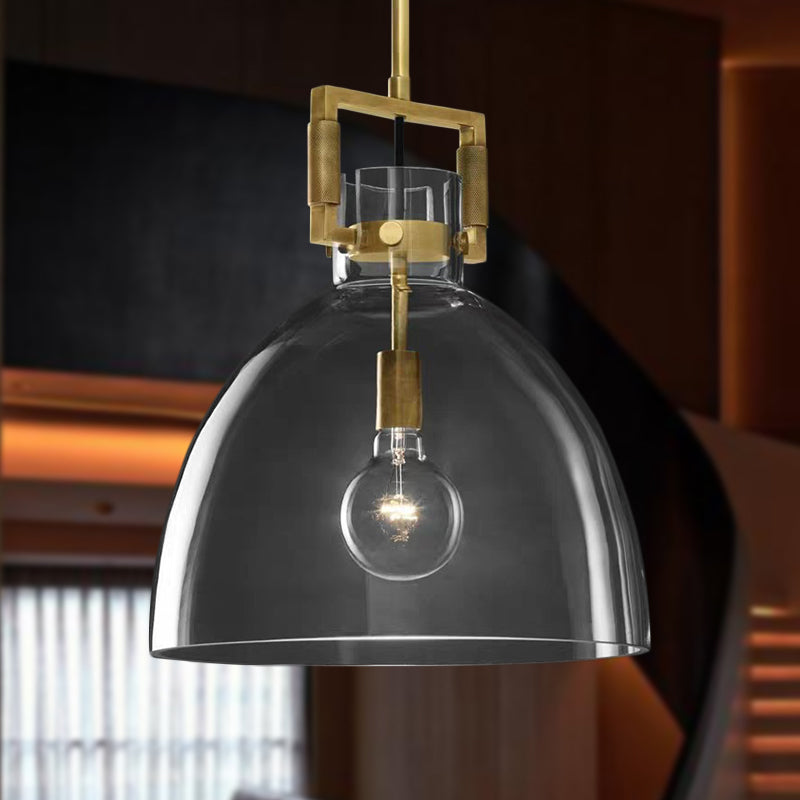 Valérie Brass Glass Postmodern Pendant Light