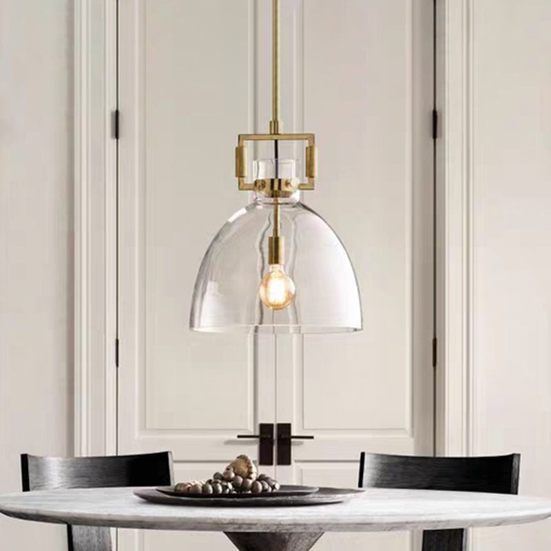 Valérie Brass Glass Postmodern Pendant Light