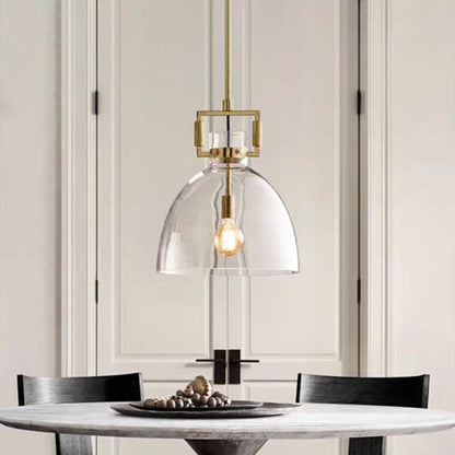 Valérie Brass Glass Postmodern Pendant Light