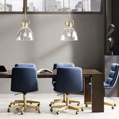 Valérie Brass Glass Postmodern Pendant Light