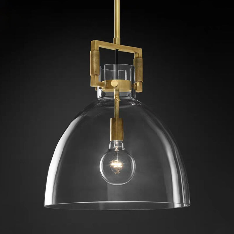 Valérie Brass Glass Postmodern Pendant Light