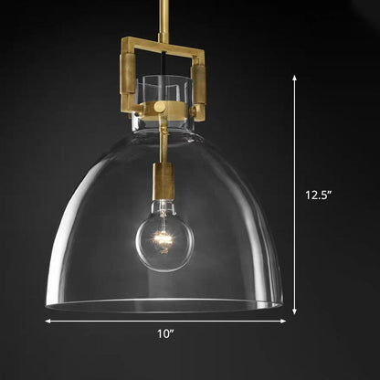 Valérie Brass Glass Postmodern Pendant Light