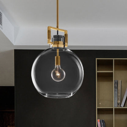 Valérie Brass Glass Postmodern Pendant Light