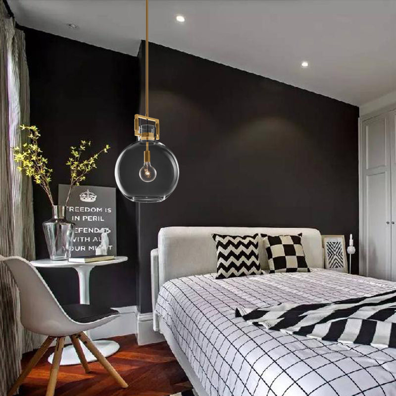 Valérie Brass Glass Postmodern Pendant Light