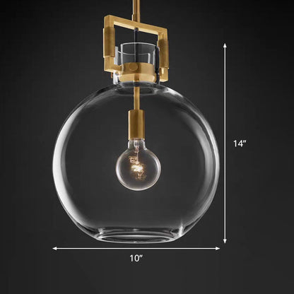 Valérie Brass Glass Postmodern Pendant Light