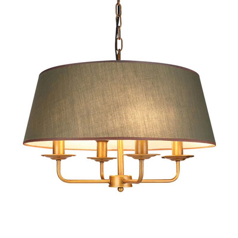 Amélie 4-Light Green & White Fabric Chandelier