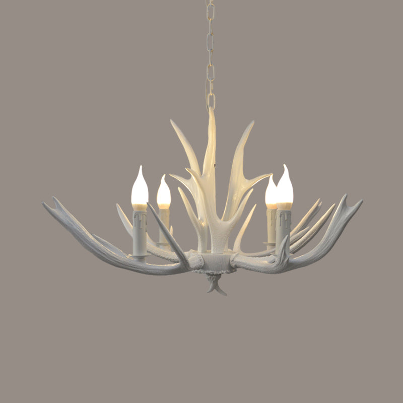 Éliane White Farmhouse Candle Chandelier Pendant Light
