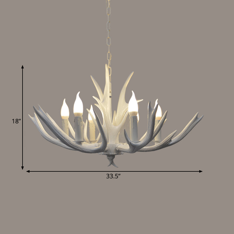 Éliane White Farmhouse Candle Chandelier Pendant Light