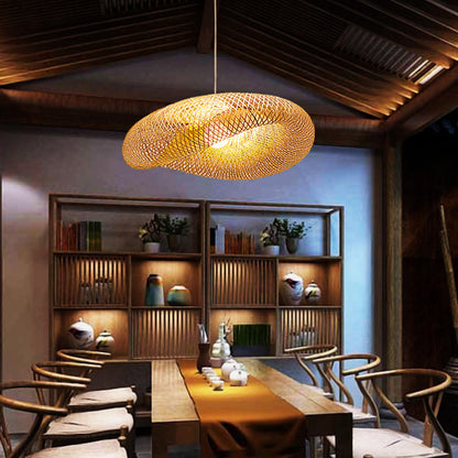 Amélie Contemporary Bamboo Twist Pendant Light