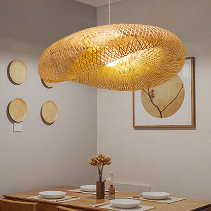 Amélie Contemporary Bamboo Twist Pendant Light