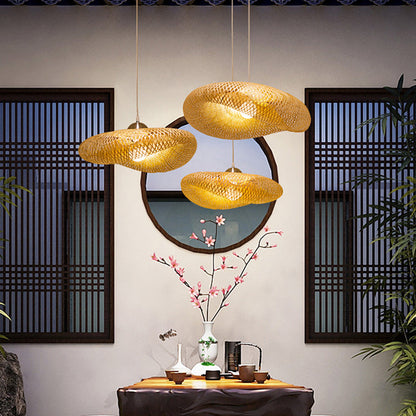 Amélie Contemporary Bamboo Twist Pendant Light