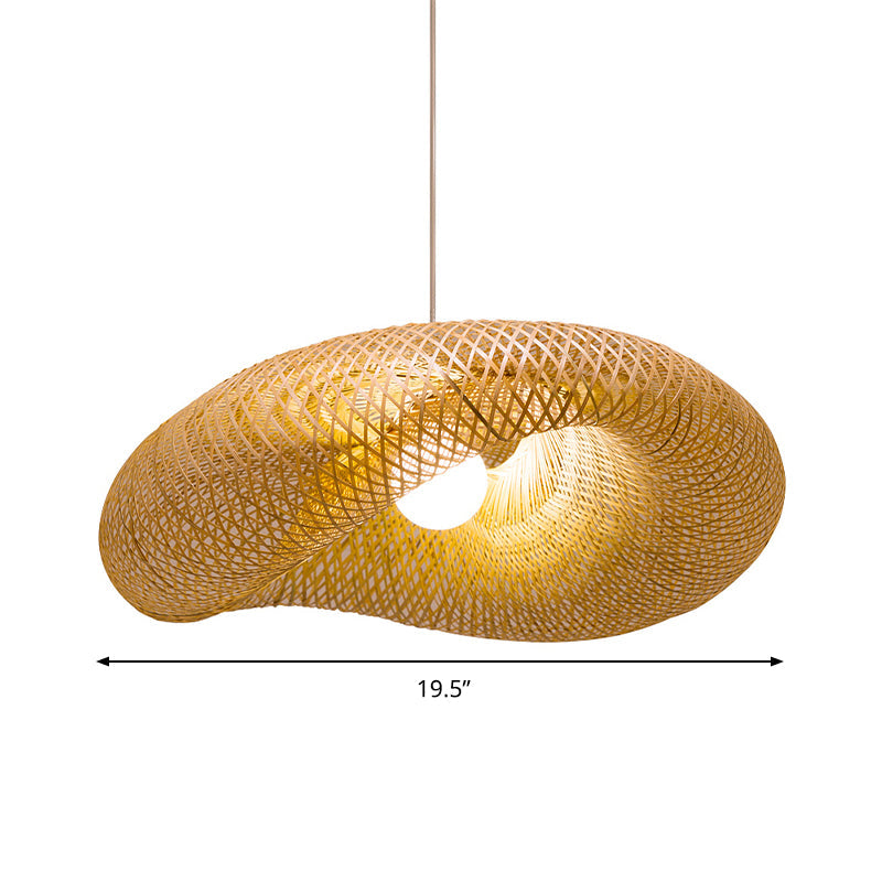 Amélie Contemporary Bamboo Twist Pendant Light