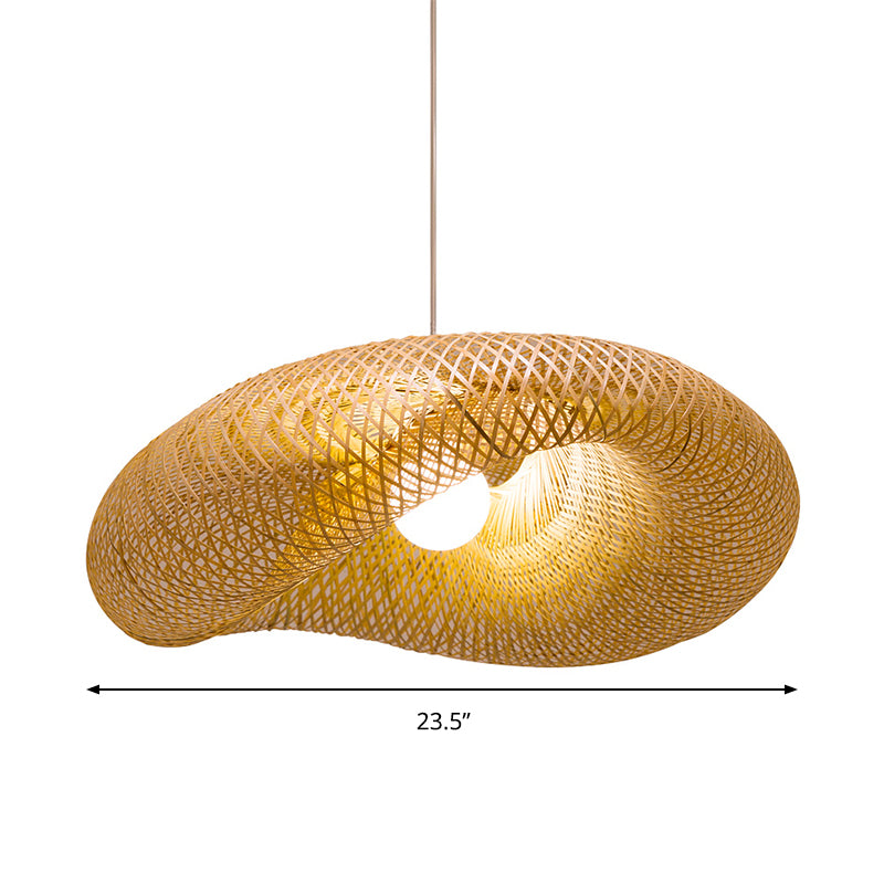 Amélie Contemporary Bamboo Twist Pendant Light
