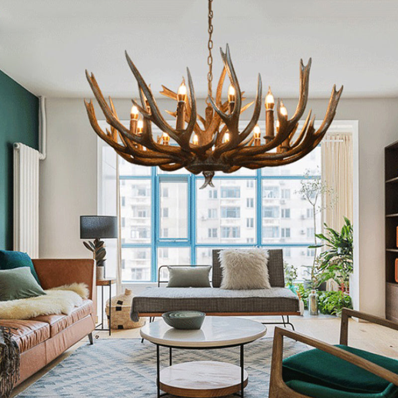 Adrienne Rustic Branch Resin Chandelier Pendant Light