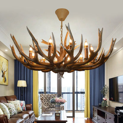 Adrienne Rustic Branch Resin Chandelier Pendant Light
