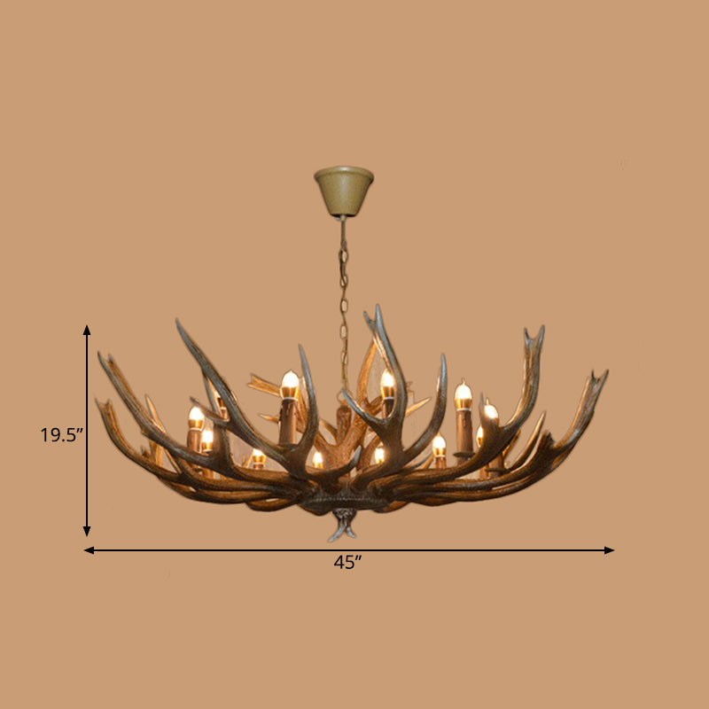 Adrienne Rustic Branch Resin Chandelier Pendant Light