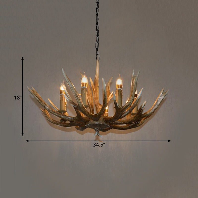 Adrienne Rustic Branch Resin Chandelier Pendant Light