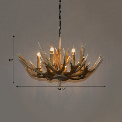 Adrienne Rustic Branch Resin Chandelier Pendant Light