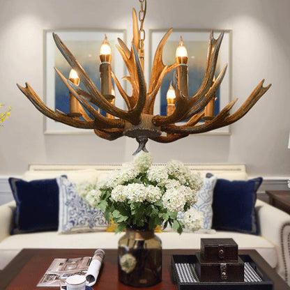Adrienne Rustic Branch Resin Chandelier Pendant Light