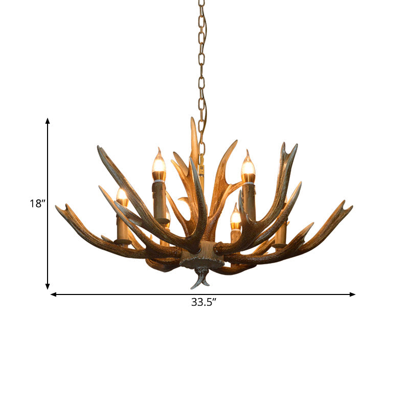 Adrienne Rustic Branch Resin Chandelier Pendant Light