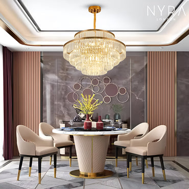Mathilde Glamorous Golden Crystal Chandelier