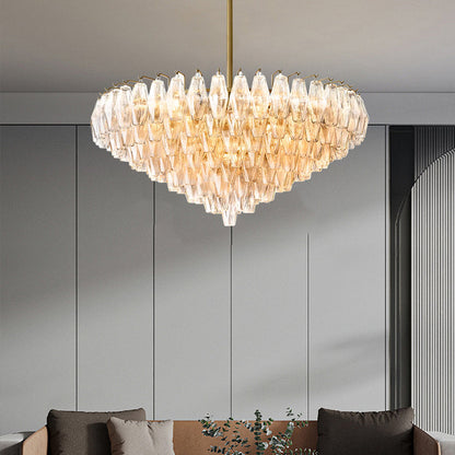 Amélie Amber Glass Circular Chandelier